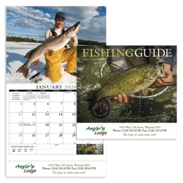 Fishing Guide Appointment Wall Calendar - Stapled